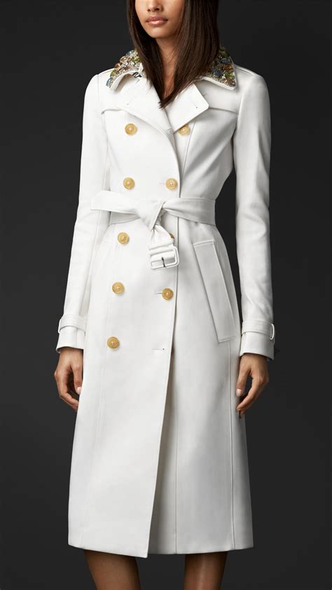 white trench coat burberry|burberry trench coats damen.